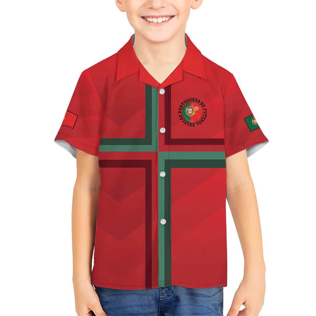 Custom Portugal Football Family Matching Short Sleeve Bodycon Dress and Hawaiian Shirt A Selecao das Quinas