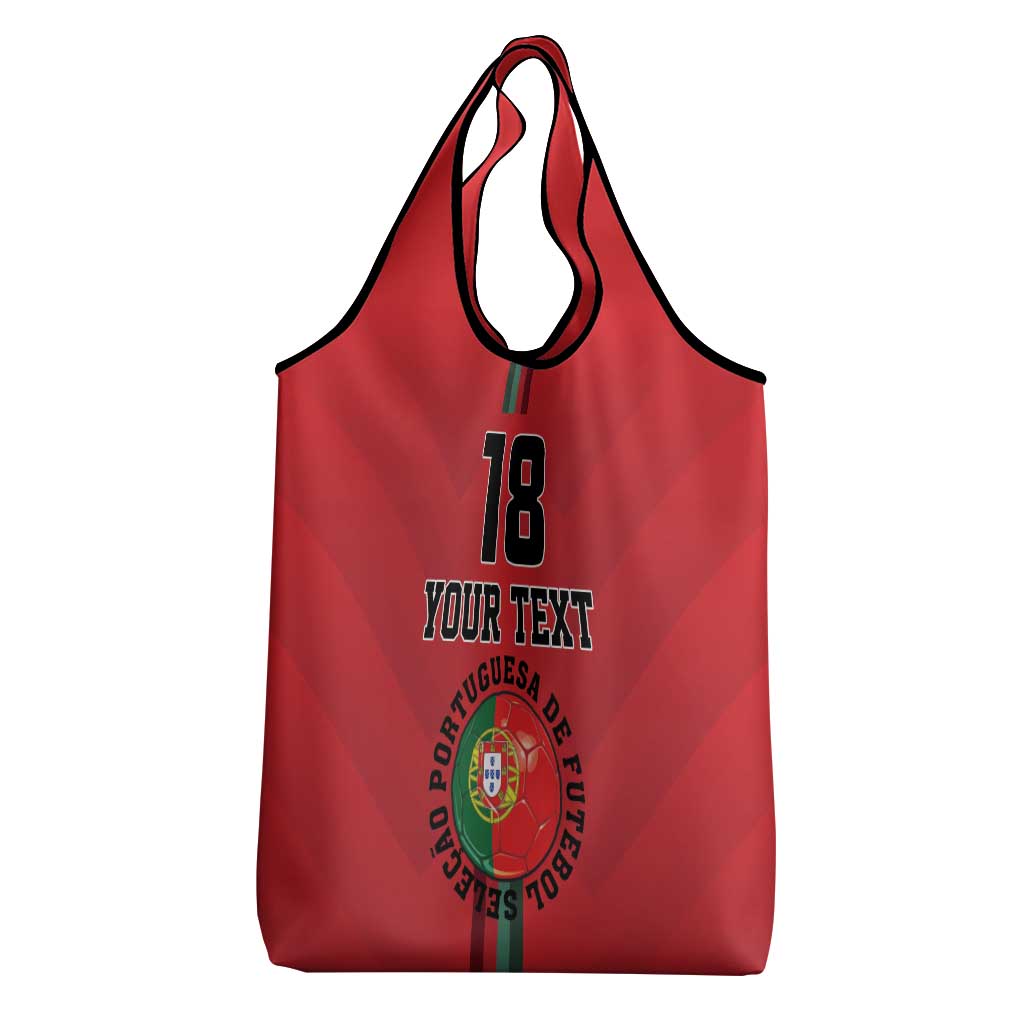Custom Portugal Football Grocery Bag A Selecao das Quinas