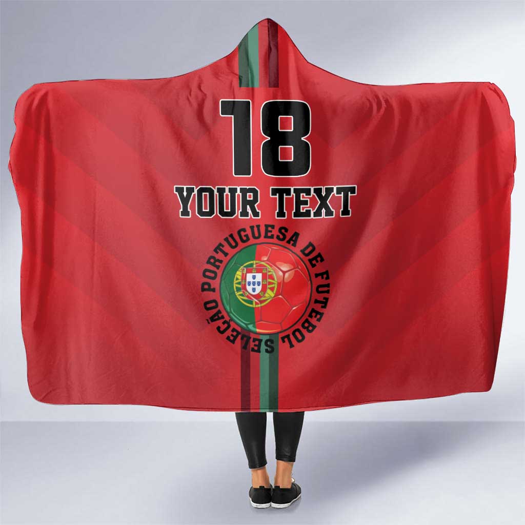 Custom Portugal Football Hooded Blanket A Selecao das Quinas