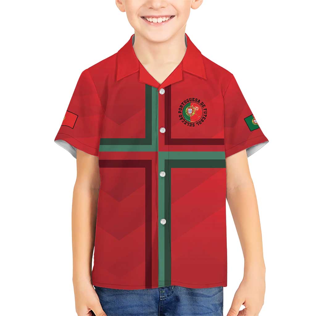 Custom Portugal Football Kid Hawaiian Shirt A Selecao das Quinas
