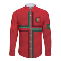 Custom Portugal Football Long Sleeve Button Shirt A Selecao das Quinas