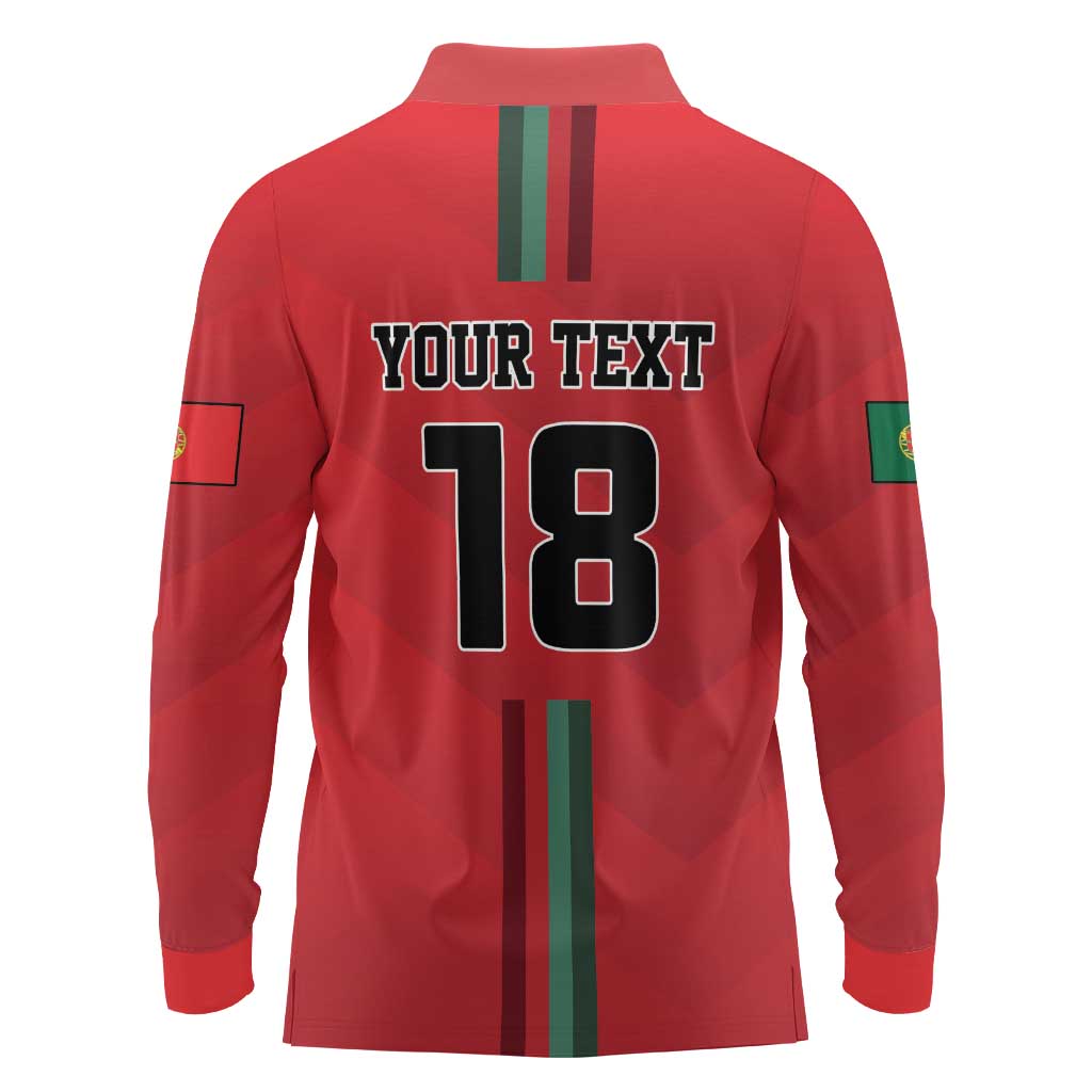 Custom Portugal Football Long Sleeve Polo Shirt A Selecao das Quinas
