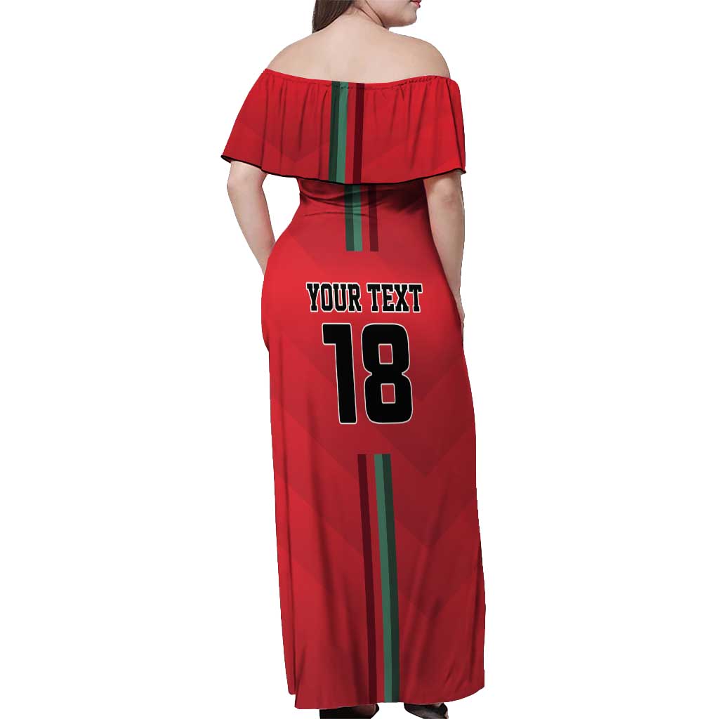 Custom Portugal Football Off Shoulder Maxi Dress A Selecao das Quinas