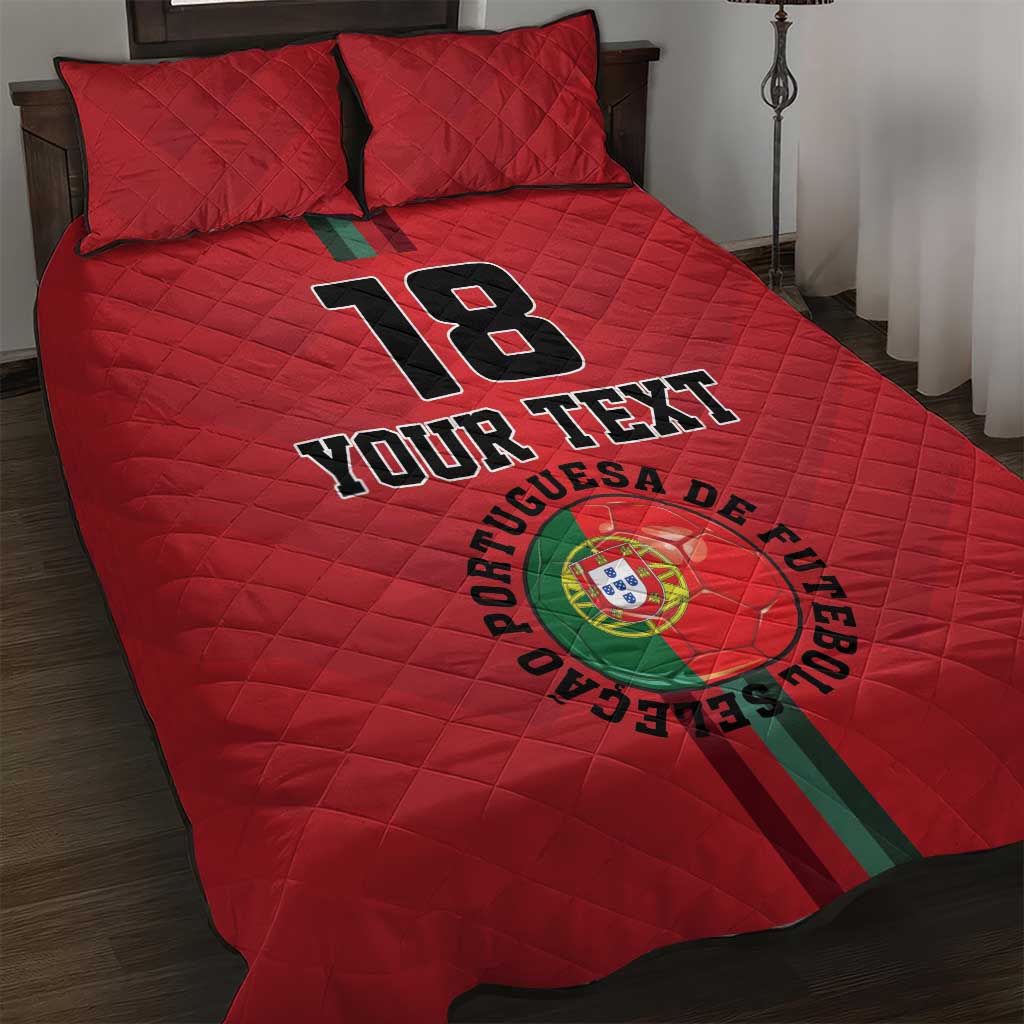 Custom Portugal Football Quilt Bed Set A Selecao das Quinas
