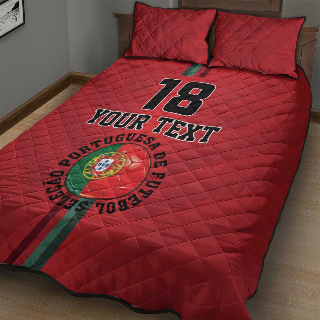 Custom Portugal Football Quilt Bed Set A Selecao das Quinas