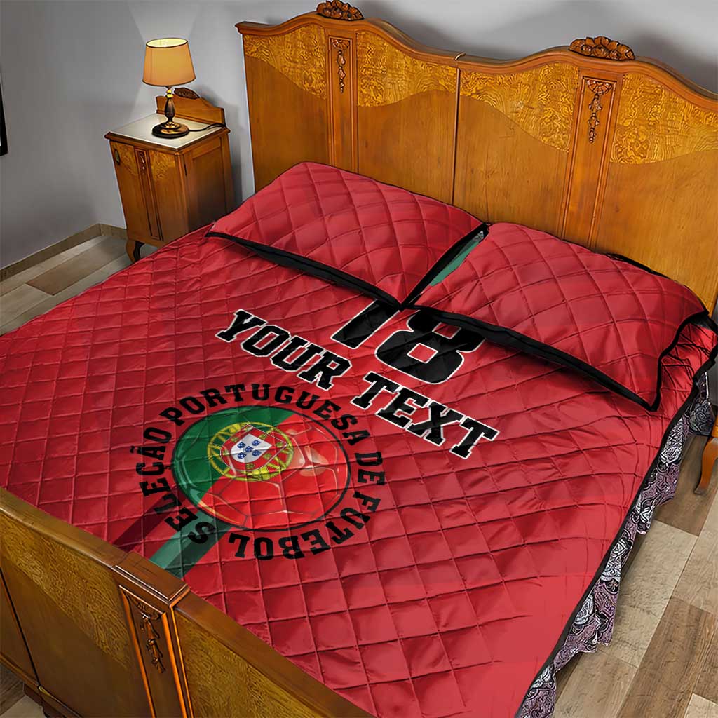 Custom Portugal Football Quilt Bed Set A Selecao das Quinas
