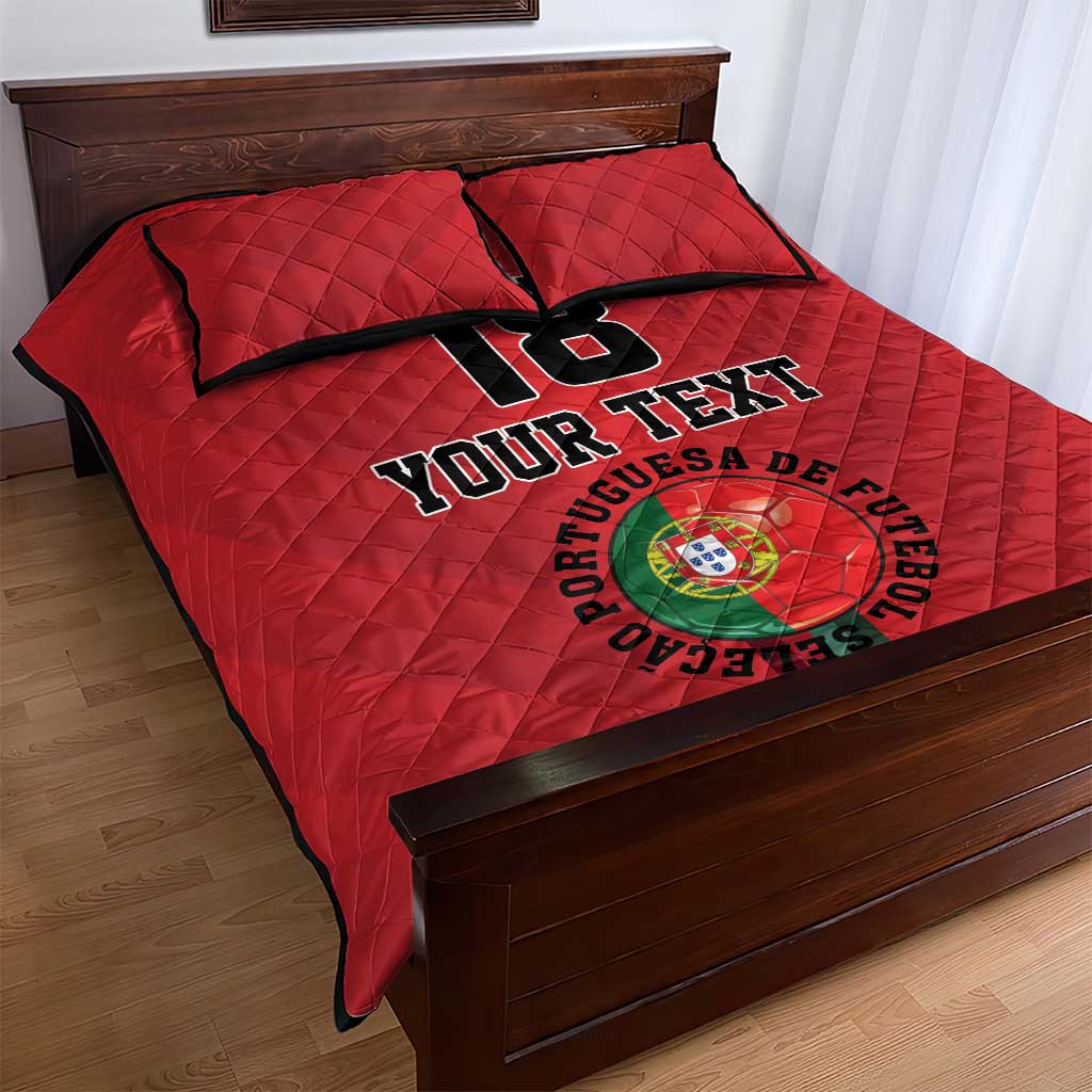 Custom Portugal Football Quilt Bed Set A Selecao das Quinas