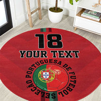 Custom Portugal Football Round Carpet A Selecao das Quinas