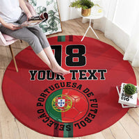 Custom Portugal Football Round Carpet A Selecao das Quinas