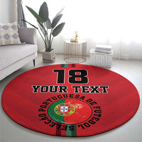 Custom Portugal Football Round Carpet A Selecao das Quinas