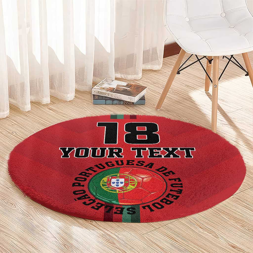Custom Portugal Football Round Carpet A Selecao das Quinas