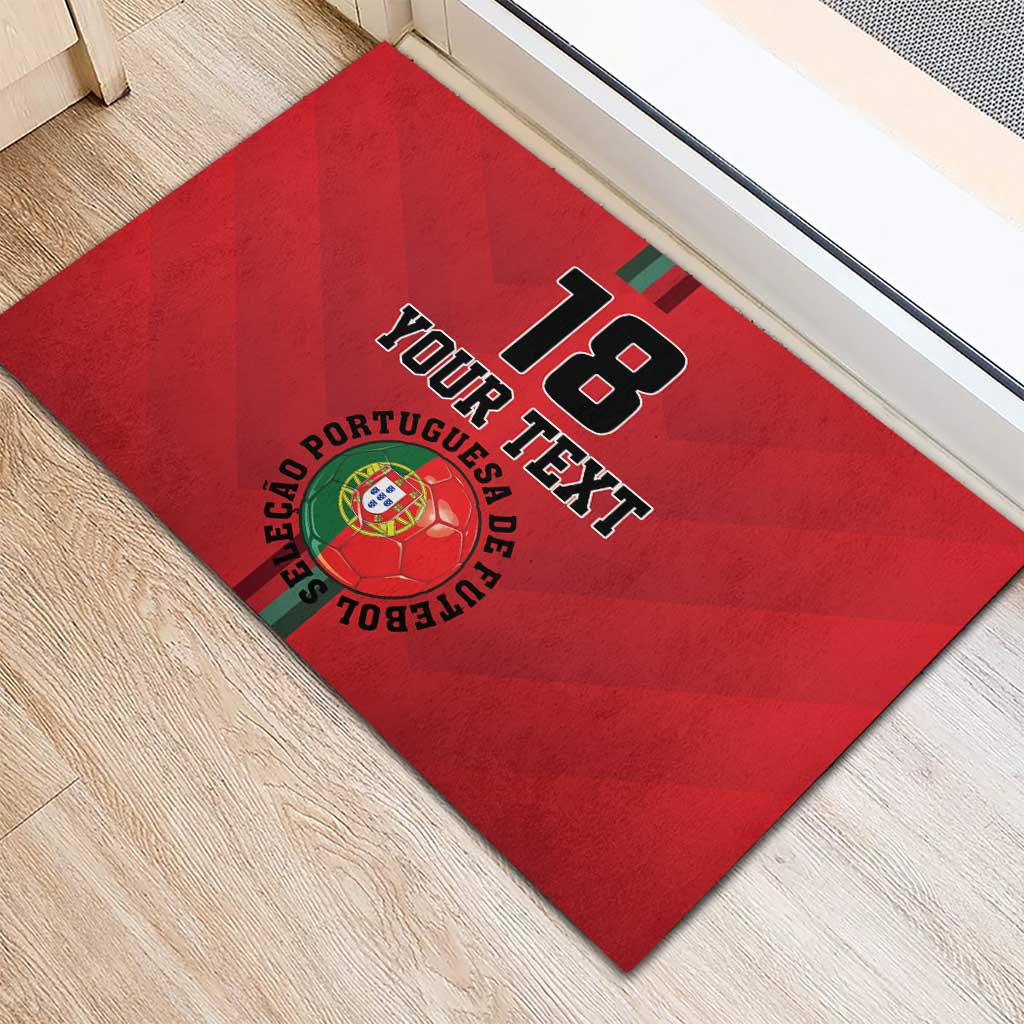 Custom Portugal Football Rubber Doormat A Selecao das Quinas