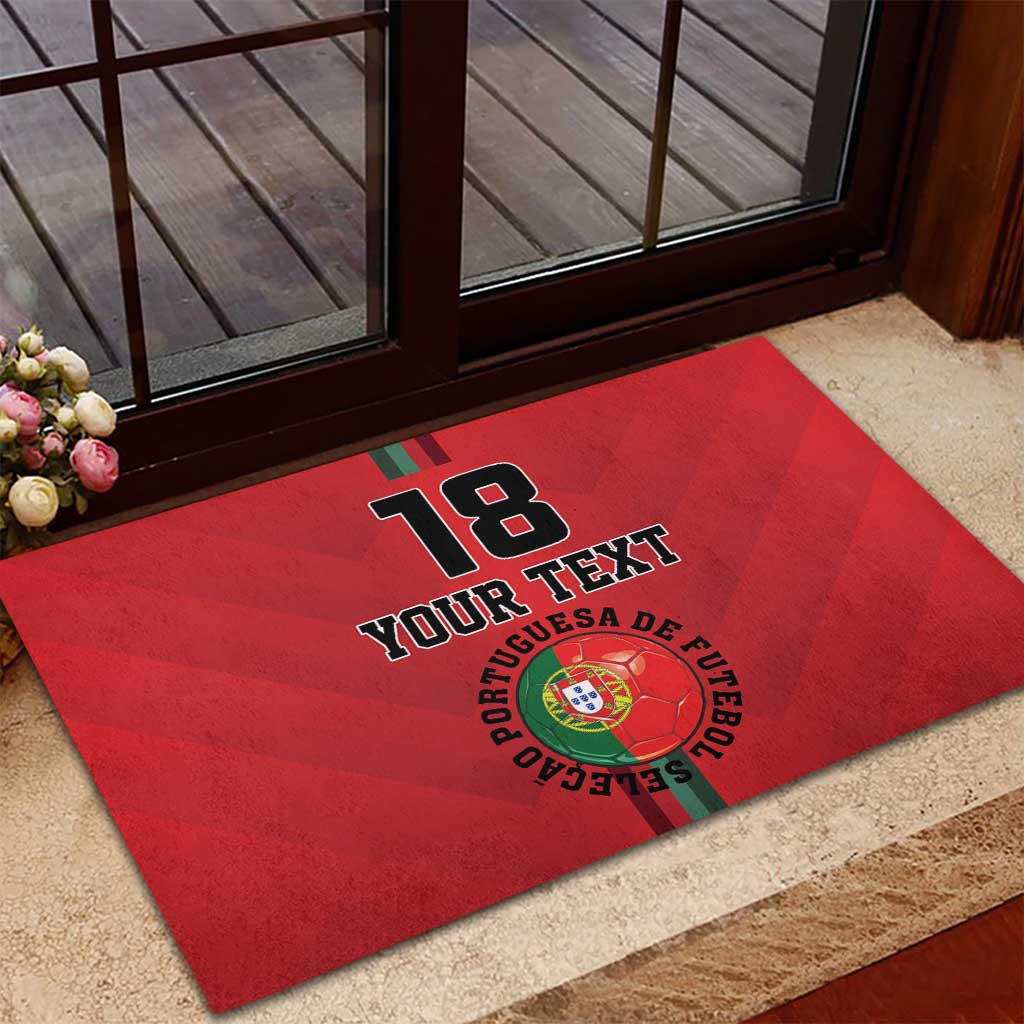 Custom Portugal Football Rubber Doormat A Selecao das Quinas