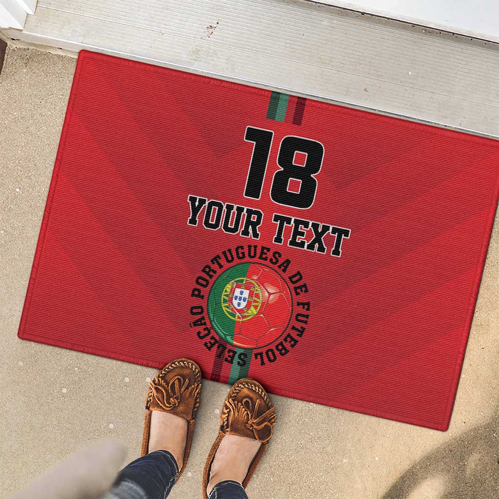 Custom Portugal Football Rubber Doormat A Selecao das Quinas