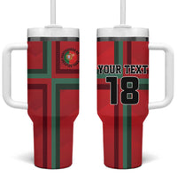 Custom Portugal Football Tumbler With Handle A Selecao das Quinas