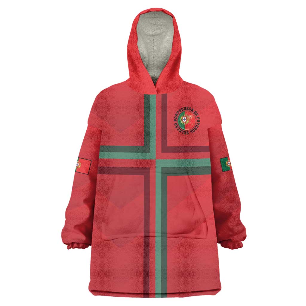 Custom Portugal Football Wearable Blanket Hoodie A Selecao das Quinas