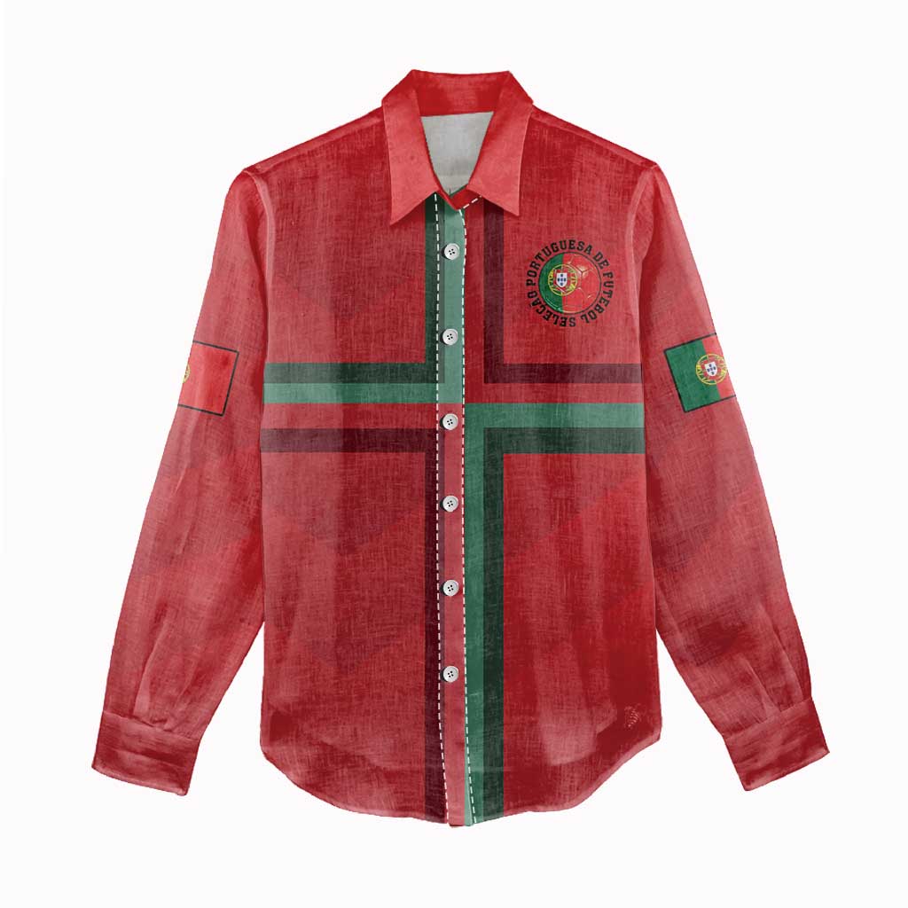 Custom Portugal Football Women Casual Shirt A Selecao das Quinas