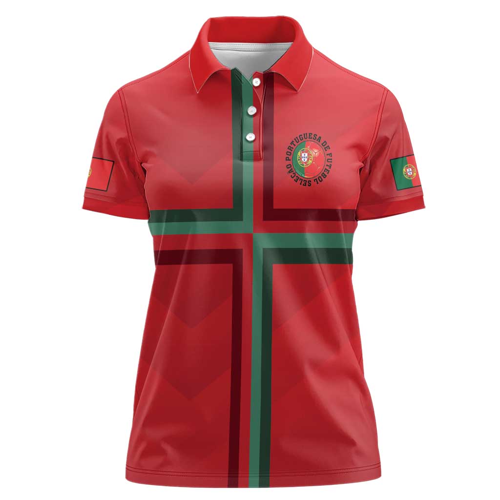 Custom Portugal Football Women Polo Shirt A Selecao das Quinas