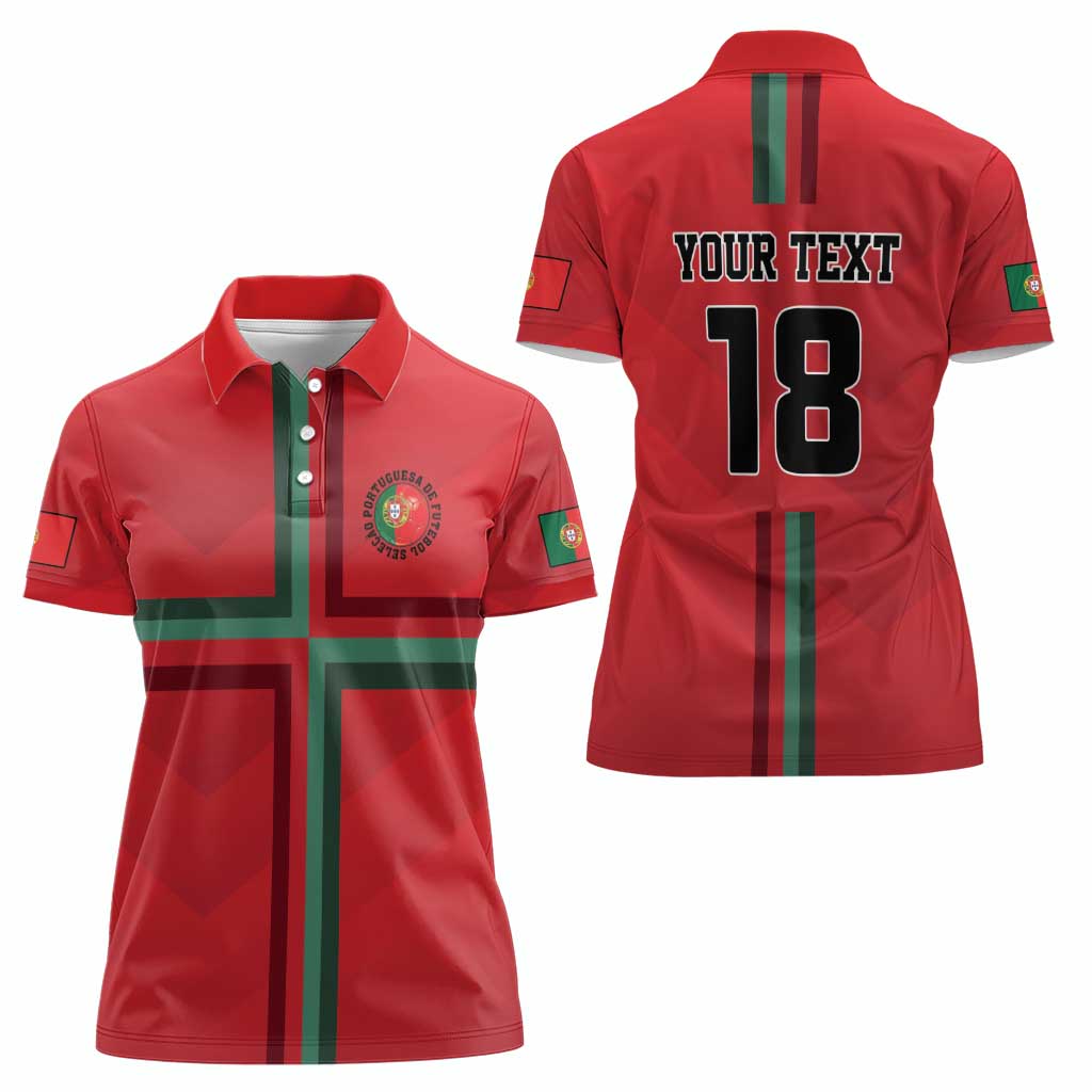 Custom Portugal Football Women Polo Shirt A Selecao das Quinas