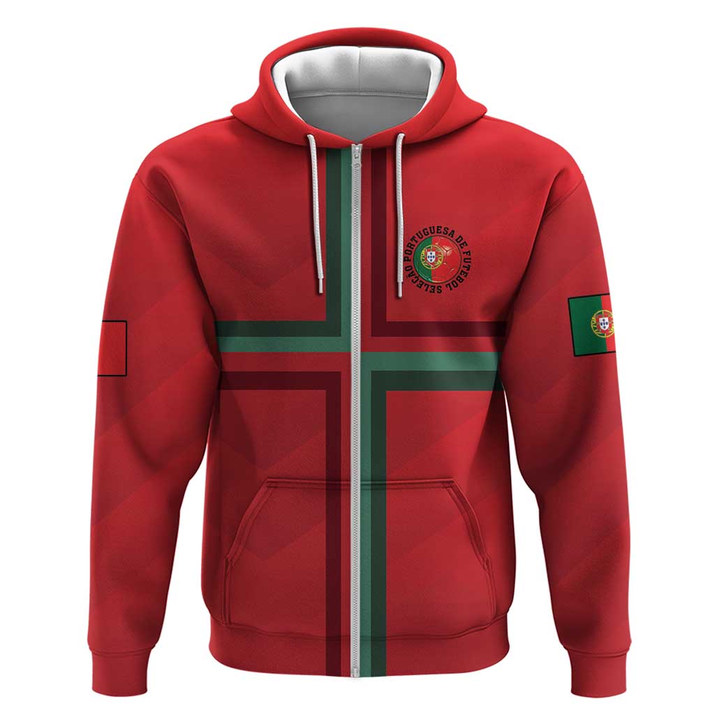 Custom Portugal Football Zip Hoodie A Selecao das Quinas