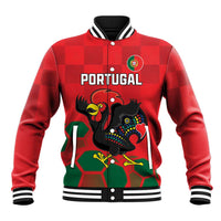 Custom Portugal Football Baseball Jacket Barcelos Rooster Mascot Dynamic Style