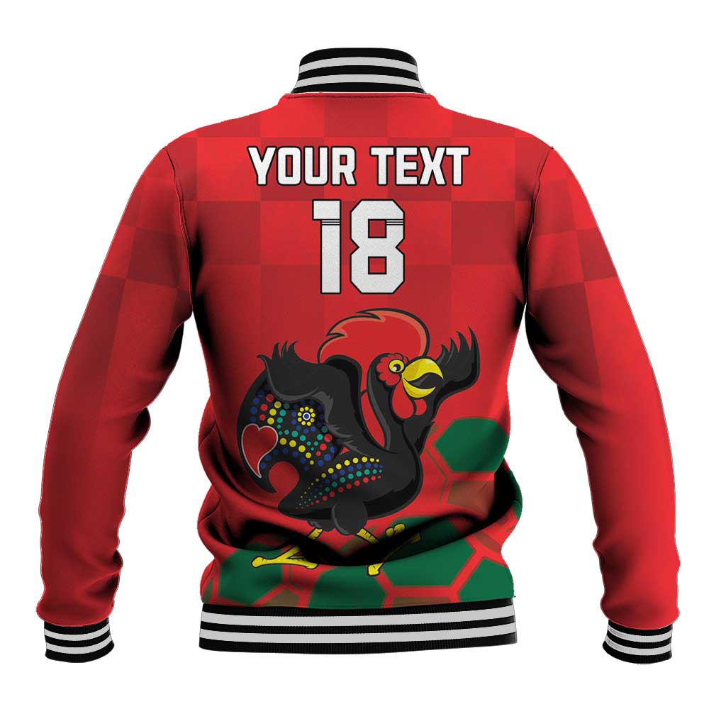 Custom Portugal Football Baseball Jacket Barcelos Rooster Mascot Dynamic Style