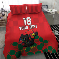 Custom Portugal Football Bedding Set Barcelos Rooster Mascot Dynamic Style