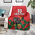 Custom Portugal Football Blanket Barcelos Rooster Mascot Dynamic Style