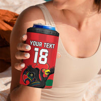 Custom Portugal Football 4 in 1 Can Cooler Tumbler Barcelos Rooster Mascot Dynamic Style