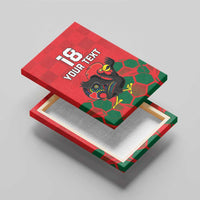 Custom Portugal Football Canvas Wall Art Barcelos Rooster Mascot Dynamic Style