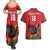 Custom Portugal Football Couples Matching Summer Maxi Dress and Hawaiian Shirt Barcelos Rooster Mascot Dynamic Style