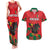 Custom Portugal Football Couples Matching Tank Maxi Dress and Hawaiian Shirt Barcelos Rooster Mascot Dynamic Style