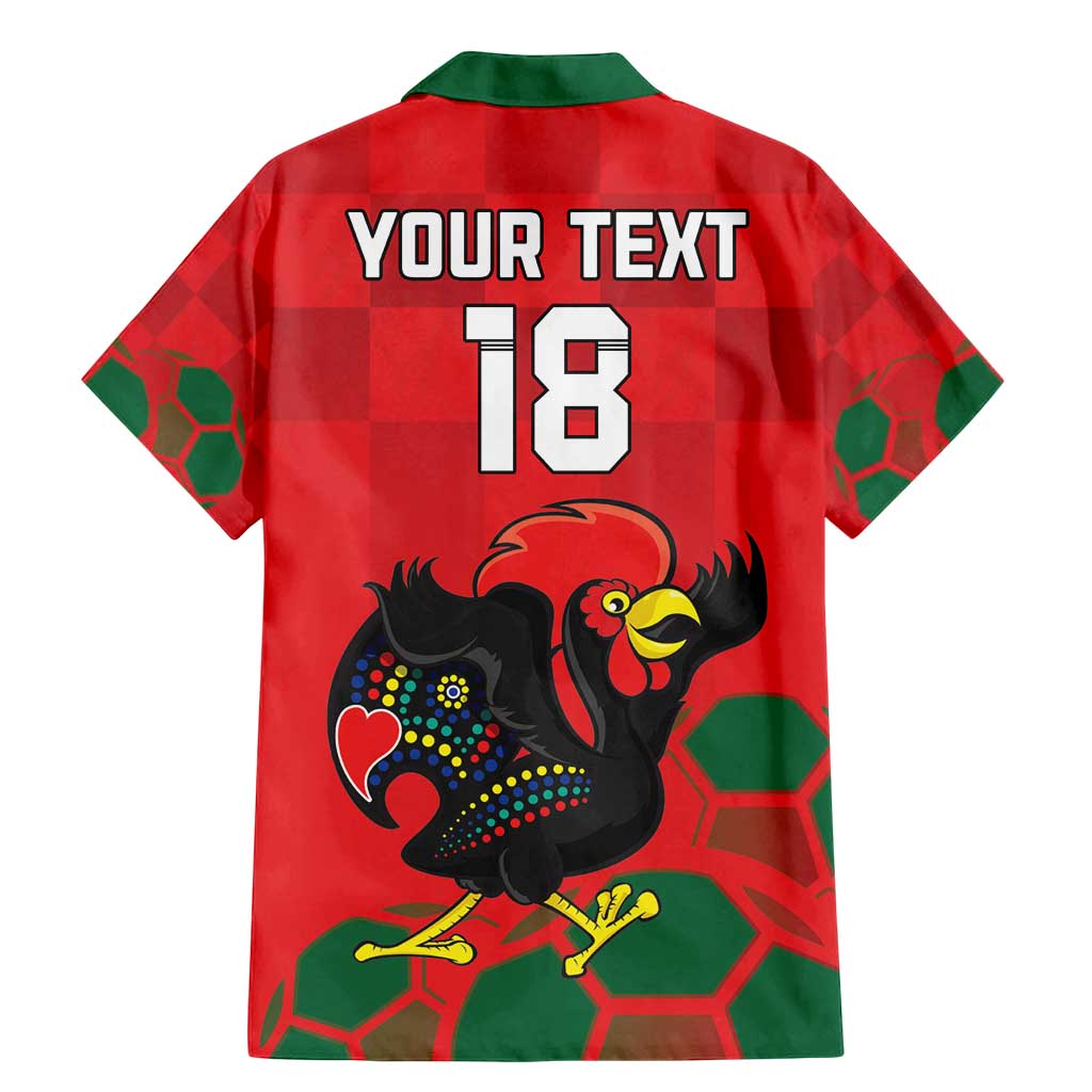 Custom Portugal Football Family Matching Mermaid Dress and Hawaiian Shirt Barcelos Rooster Mascot Dynamic Style