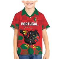 Custom Portugal Football Family Matching Mermaid Dress and Hawaiian Shirt Barcelos Rooster Mascot Dynamic Style