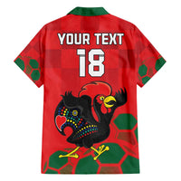 Custom Portugal Football Family Matching Off The Shoulder Long Sleeve Dress and Hawaiian Shirt Barcelos Rooster Mascot Dynamic Style