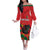 Custom Portugal Football Family Matching Off The Shoulder Long Sleeve Dress and Hawaiian Shirt Barcelos Rooster Mascot Dynamic Style