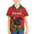 Custom Portugal Football Family Matching Off The Shoulder Long Sleeve Dress and Hawaiian Shirt Barcelos Rooster Mascot Dynamic Style