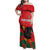 Custom Portugal Football Family Matching Off Shoulder Maxi Dress and Hawaiian Shirt Barcelos Rooster Mascot Dynamic Style