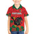 Custom Portugal Football Family Matching Off Shoulder Short Dress and Hawaiian Shirt Barcelos Rooster Mascot Dynamic Style