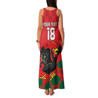 Custom Portugal Football Family Matching Tank Maxi Dress and Hawaiian Shirt Barcelos Rooster Mascot Dynamic Style