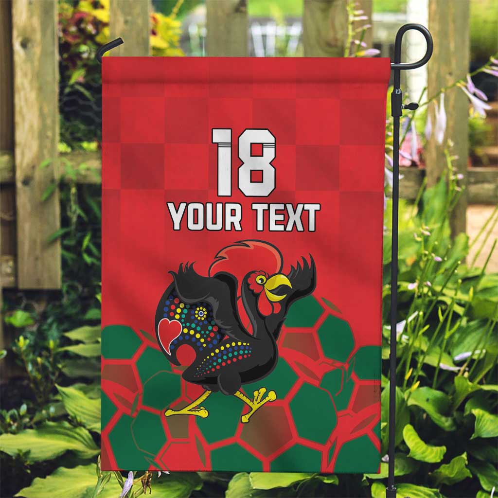 Custom Portugal Football Garden Flag Barcelos Rooster Mascot Dynamic Style