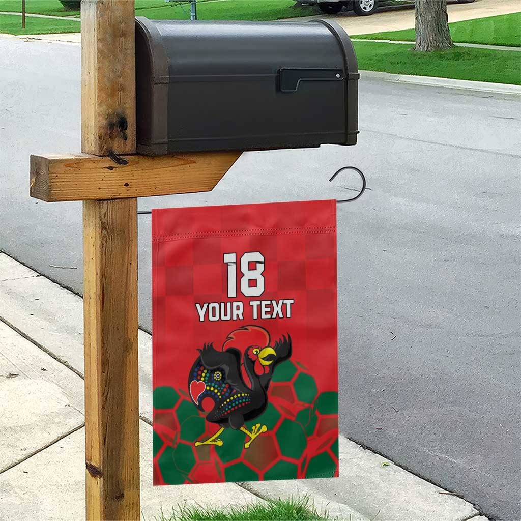 Custom Portugal Football Garden Flag Barcelos Rooster Mascot Dynamic Style