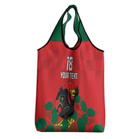 Custom Portugal Football Grocery Bag Barcelos Rooster Mascot Dynamic Style