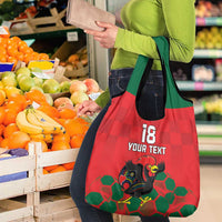 Custom Portugal Football Grocery Bag Barcelos Rooster Mascot Dynamic Style