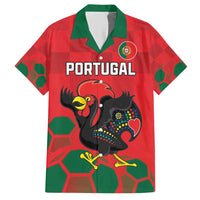Custom Portugal Football Hawaiian Shirt Barcelos Rooster Mascot Dynamic Style