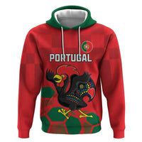Custom Portugal Football Hoodie Barcelos Rooster Mascot Dynamic Style