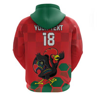 Custom Portugal Football Hoodie Barcelos Rooster Mascot Dynamic Style