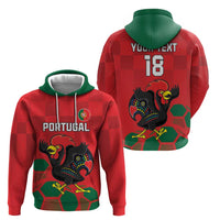 Custom Portugal Football Hoodie Barcelos Rooster Mascot Dynamic Style