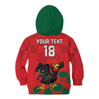 Custom Portugal Football Kid Hoodie Barcelos Rooster Mascot Dynamic Style