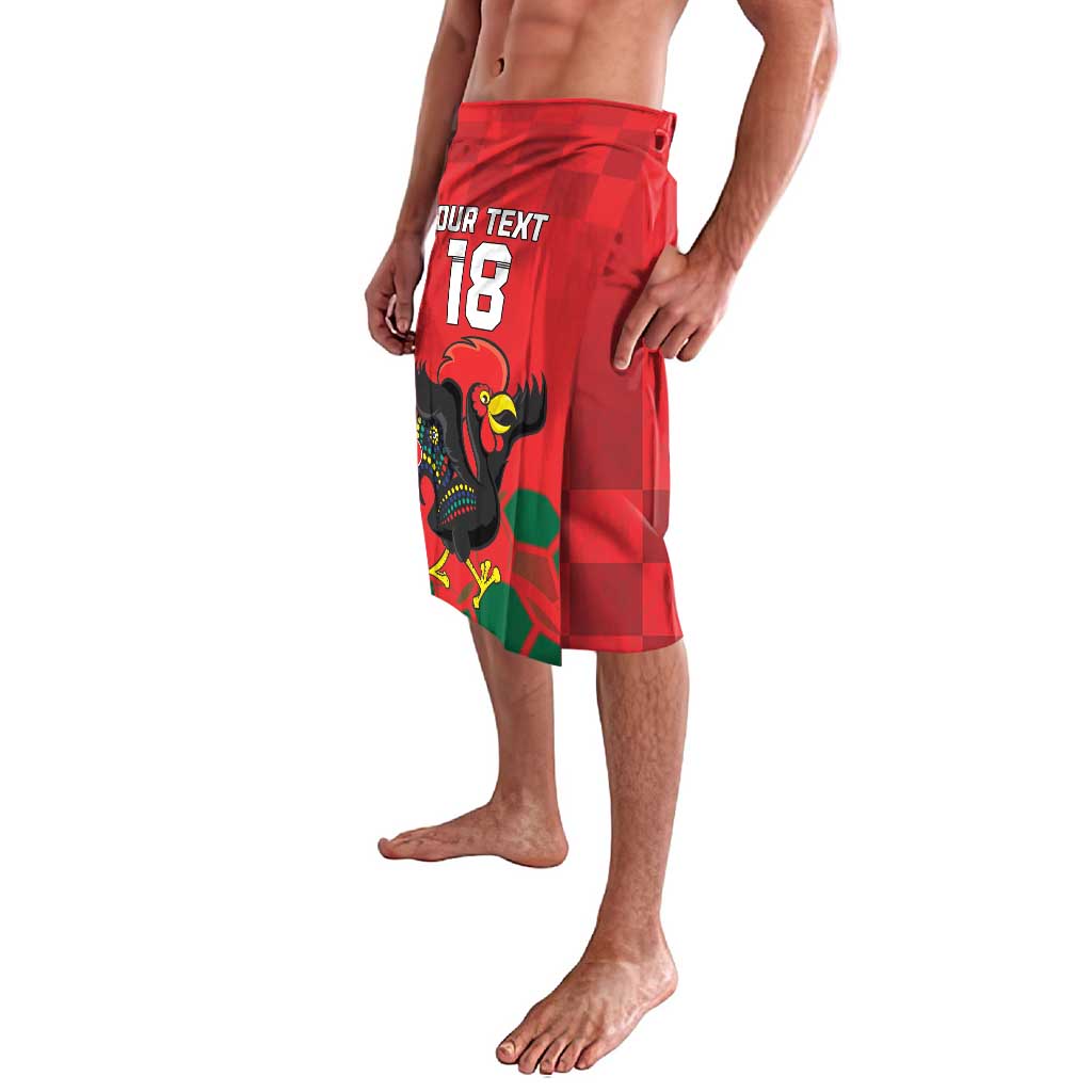 Custom Portugal Football Lavalava Barcelos Rooster Mascot Dynamic Style